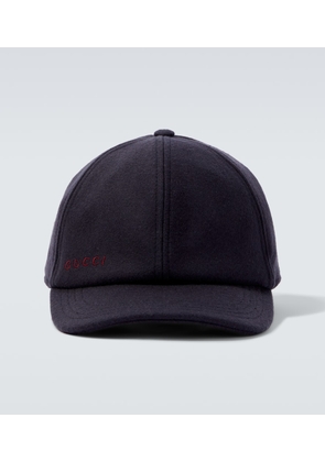 Gucci Logo wool baseball cap