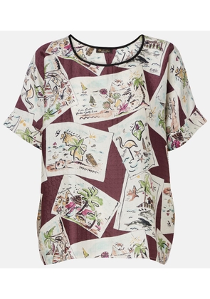 Loro Piana Rosemary printed silk top