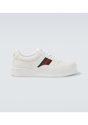 Gucci Web Stripe leather sneakers