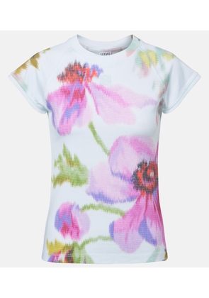 Loewe Floral cotton-blend T-shirt