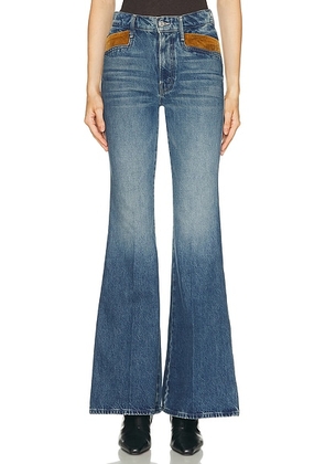 MOTHER The Pointy Pocket Doozy Hee Jeansl in Remember When - Blue. Size 23 (also in 24, 25, 26, 27, 28, 29, 30, 31, 32, 33, 34).