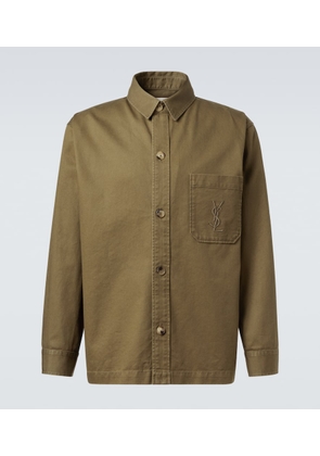 Saint Laurent Cassandre cotton and linen overshirt