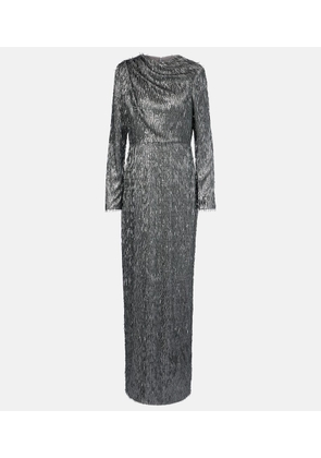 Erdem Sequined draped maxi dress