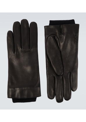 Saint Laurent Cassandre wool-lined leather gloves