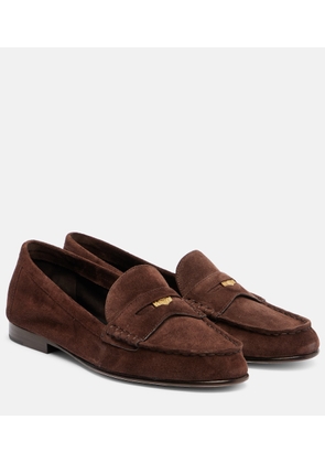 Veronica Beard Suede penny loafers