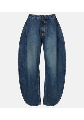Alaia Mid-rise barrel-leg jeans