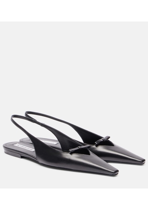 Victoria Beckham Leather slingback flats