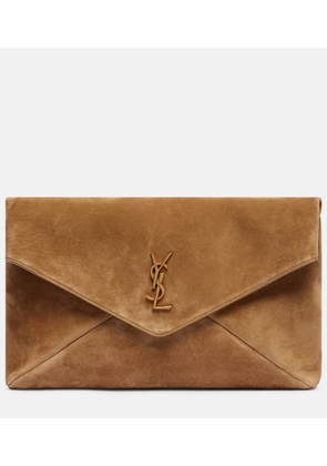 Saint Laurent Cassandre Large suede clutch