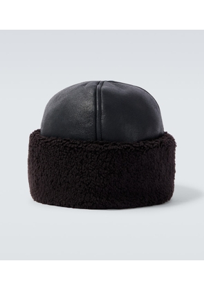 Our Legacy Blizzard shearling and leather hat