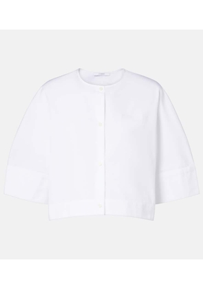 Givenchy Logo cropped cotton poplin shirt