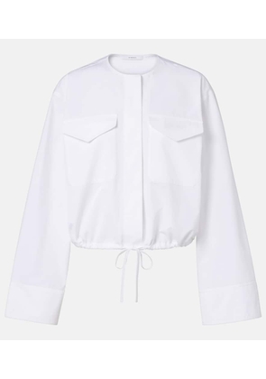 Givenchy Logo cropped cotton poplin shirt