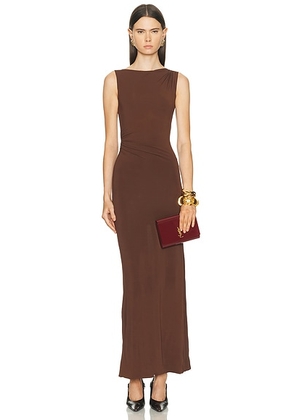 Mimchik Magnolia Dress in Chocolate - Chocolate. Size 0 (also in 2, 4, 6, 8).