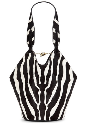 KHAITE Lotus Mini Tote Bag in Black & White - Black,White. Size all.