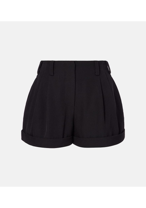 Givenchy Pleated wool grain de poudre shorts