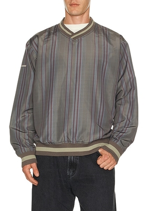Metalwood Studio Lined V Neck Pullover in MULTICOLOR - Grey. Size M (also in S).