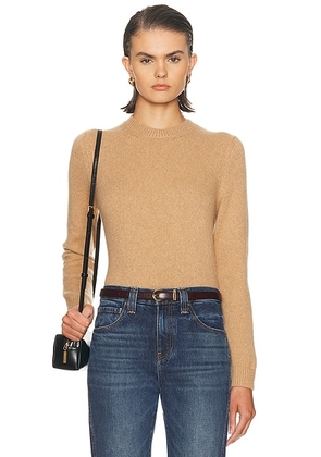KHAITE Leta Sweater in Biscotti - Tan. Size L (also in M, XS).
