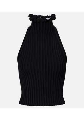 Alaia Ribbed-knit turtleneck top