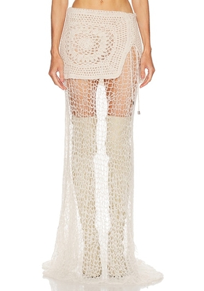 Karen Arcanjo Dina Skirt in Cream - Cream. Size 38/40 (also in ).