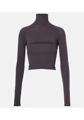 Alaia Second-Skin cropped cutout top
