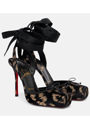 Christian Louboutin Cassia 100 velvet and lame pumps