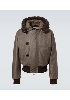Our Legacy Compel shearling-trimmed leather jacket