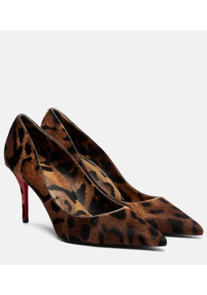 Christian Louboutin Miss Z 80 leopard-printed calf hair pumps