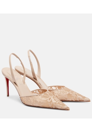Christian Louboutin Lace slingback pumps
