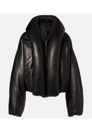 Alaia Leather bomber jacket