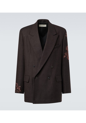 Dries Van Noten Floral double-breasted wool blazer