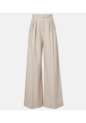 Max Mara Zulia cashmere-blend foule wide-leg pants