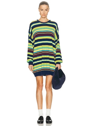 American Vintage Pluzy Sweater in Rayures Multicolores - Blue,Yellow. Size all.