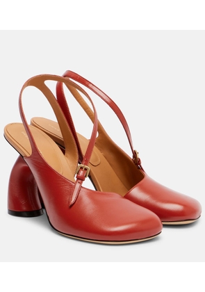 Dries Van Noten 95 leather slingback pumps