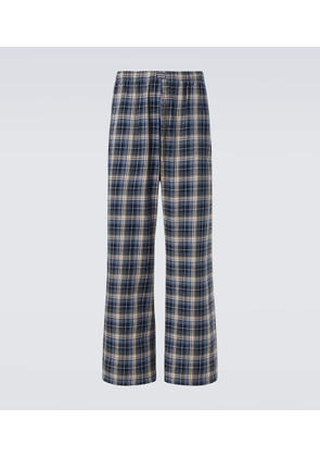 ERL Plaid cotton wide-leg pants