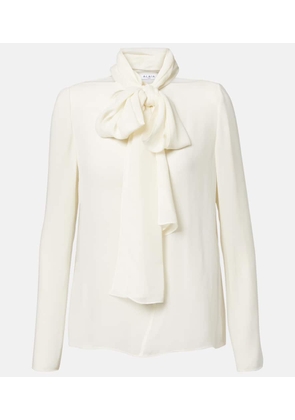 Alaia Sheer tie-neck blouse