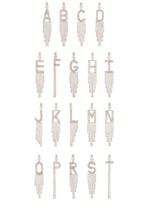 Retrofete Alphabet Earring in Silver - Metallic Silver. Size I (also in ).