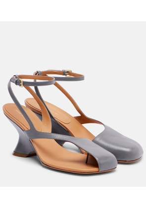 Dries Van Noten 75 leather wedge sandals