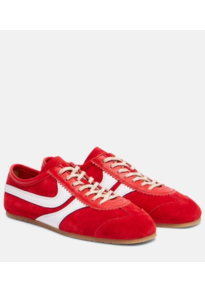 Dries Van Noten Leather-trimmed suede sneakers