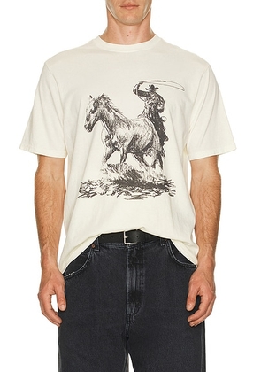 ONE OF THESE DAYS Reward Tee in Bone - White. Size L (also in S, M, XL/1X).