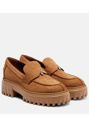 Hogan H700 leather platform loafers