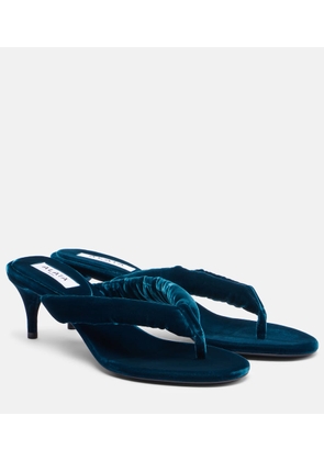 Alaia Velvet thong sandals
