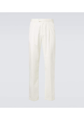The Row Belamy cotton and cashmere straight pants