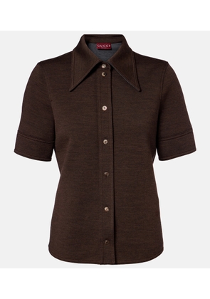 Gucci Wool and cotton-blend shirt