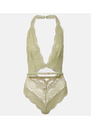 Gucci Floral lace and tulle bodysuit