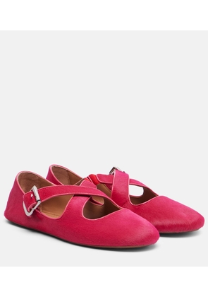 Alaia Vienne suede ballet flats
