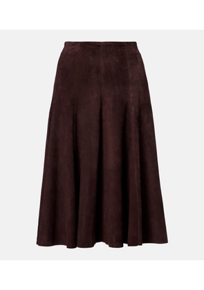 Stouls Suede midi skirt