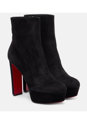 Christian Louboutin Loo Booty 130 suede ankle boots