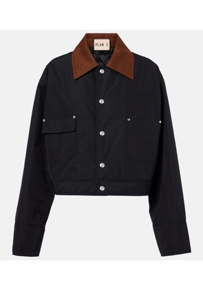 Plan C Cropped twill jacket