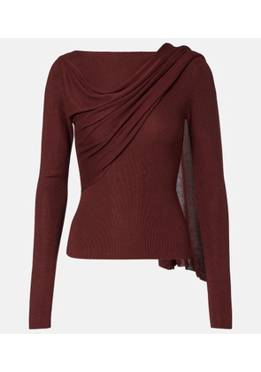 Aya Muse Draped silk-blend top