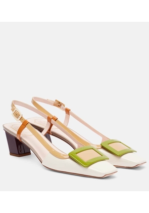 Roger Vivier Belle Vivier 45 leather slingback pumps