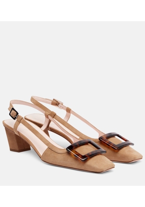 Roger Vivier Belle Vivier 45 suede slingback pumps